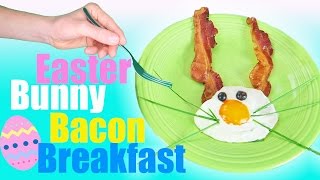 Easter Bunny Bacon Breakfast Challenge | DIY Easter Egg Food | Kids Cooking and Crafts