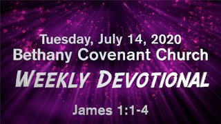 Devotional James 1:1-4 (July 14, 2020)