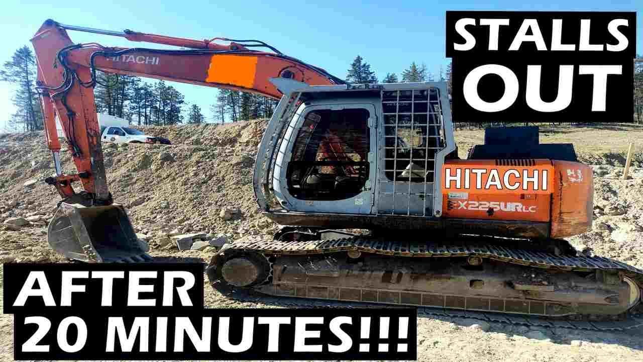 EXCAVATOR BOGS DOWN, CUTS OFF AFTER 20 MINS THEN CRANK NO START