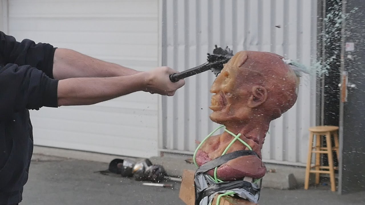 Longsword, Rondel dagger, Mace, Axe vs. Zombie Head from ZGB