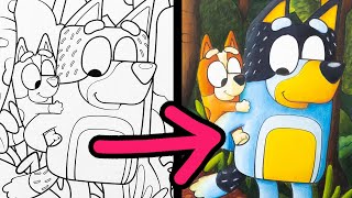 "CHILDRENS" Colouring Book Challenge: Professional Artist vs. Bluey Colouring Book screenshot 3