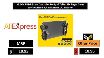 Mobile PUBG Game Controller For Ipad Tablet Six Finger Game Joystick Handle Aim Button L1R1 Shooter