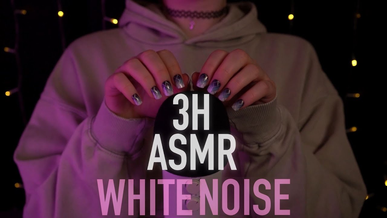 3H White Noise ASMR for Deep Sleep - no talking, extra slow mic scratching, ocean waves ambience