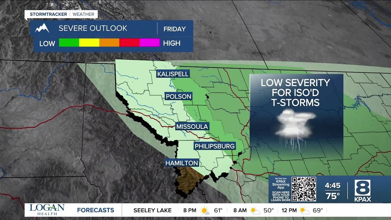 Rising temperatures for the weekend; isolated thunderstorms - YouTube