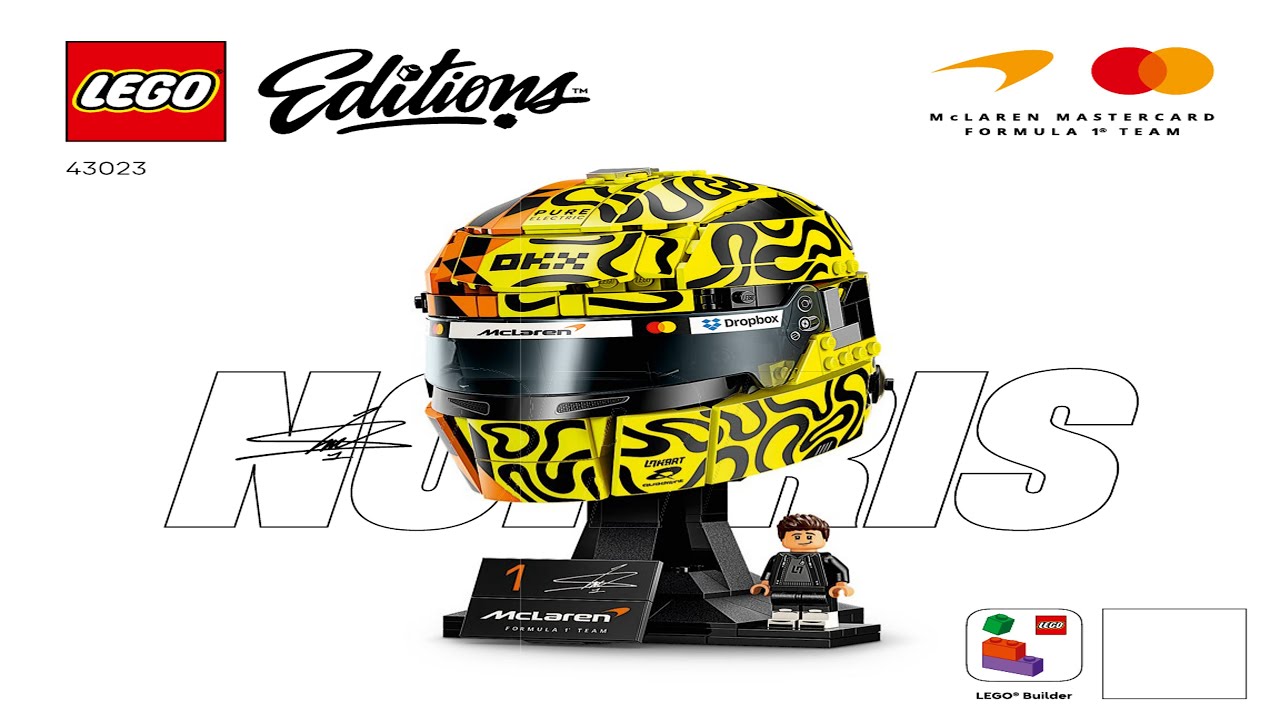 Editions - Lando Norris Helmet - F1 Helmets LEGO instructions