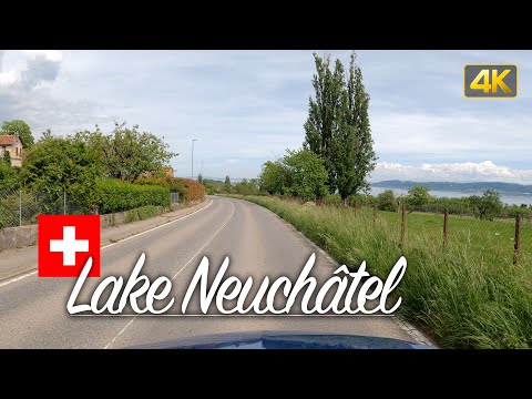 Driving around the Lac de Neuchâtel (aka Lake Neuchâtel/Neuenburgersee) in Switzerland🇨🇭