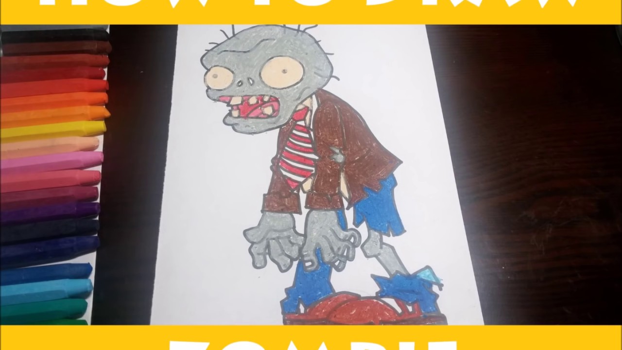 [How to draw ZOMBIE] (plants vs zombies) garden warfare survival