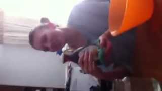 Maple syrup drinking contest