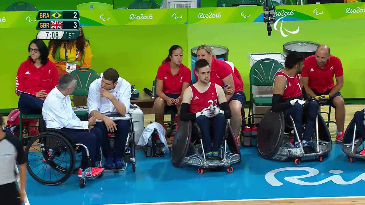 wheelchair rugby great britain vs brazil preliminary rio 2016