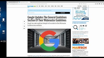 Google Updates General Guidelines Of Webmaster Guidelines