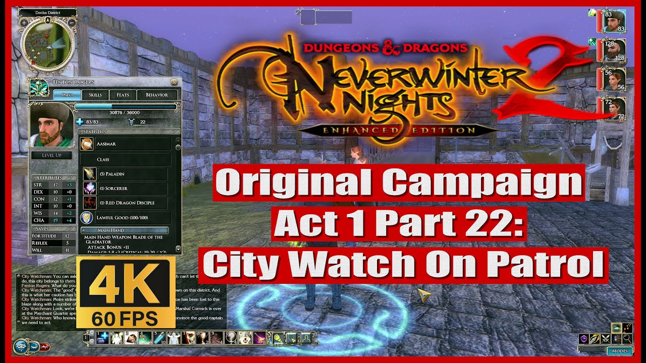 Neverwinter Nights 2 Enhanced Edition Original Campaign Act 1 Part 22 City Watch On Patrol