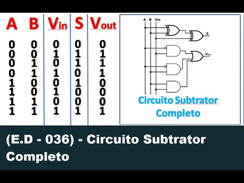 (E.D - 036) - Circuito Subtrator Completo - YouTube