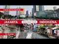  travel jakarta indonesia  grand jakarta walking tour 4k 2023  skyscrapers to slums 4h  18km