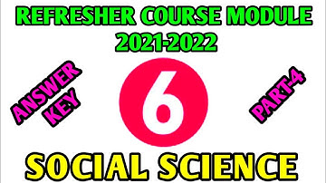 6th standard  social science Refresher course module answer key (Part-4)