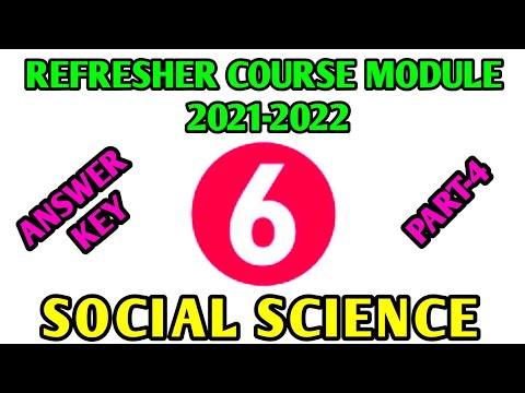 6th standard social science Refresher course module answer key (Part-4)