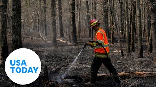 12,500 acres consumed in 40% contained wildfire burning in New Jersey | USA TODAY