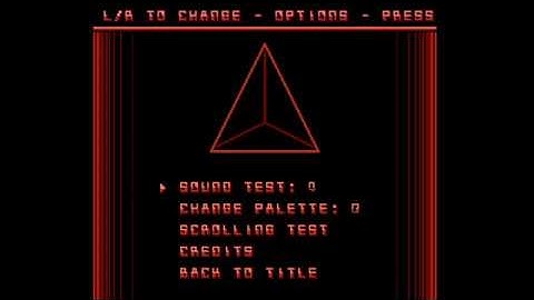 Project DART NESmaker Options Menu - Sound Test and Diagonal Scrolling Test