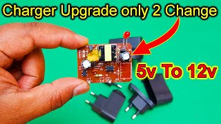 Convert 5v Mobile Phone Charger to 12v Adaptor| 5v Charger Modification For 12V | Charger Upgrade