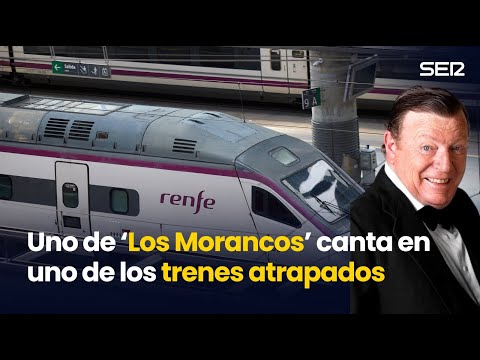 César Cadaval, de 'LOS MORANCOS', ameniza un tren ESTACIONADO por el ROBO de cable