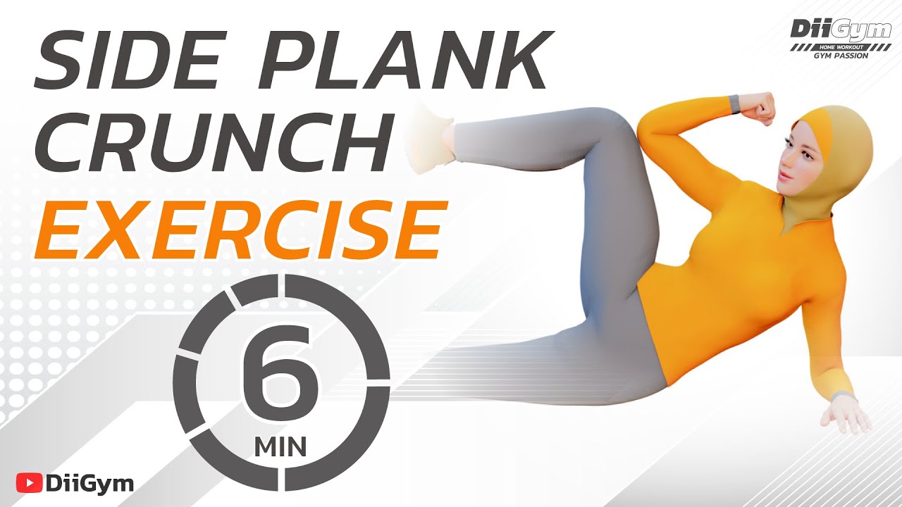 6 Minute Side Planks Crunch for Beginners | How to do Side Plank ...