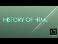 History of HTML