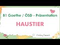 HAUSTIERE - B1 Präsentation Sprechen Teil 2 - Goethe Zertifikat