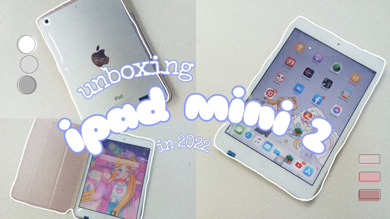 iPad mini 2 aesthetic unboxing 💜 2022 + accessories ✨