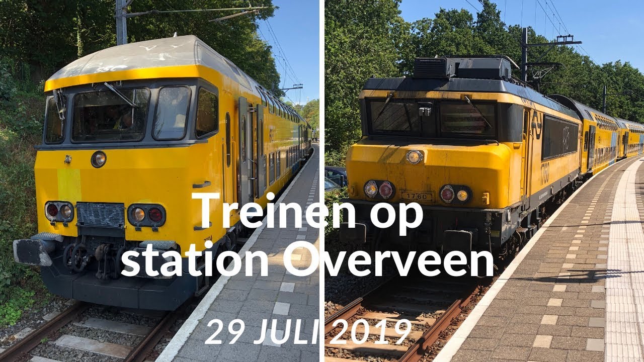Treinen op station Overveen - 29 juli 2019