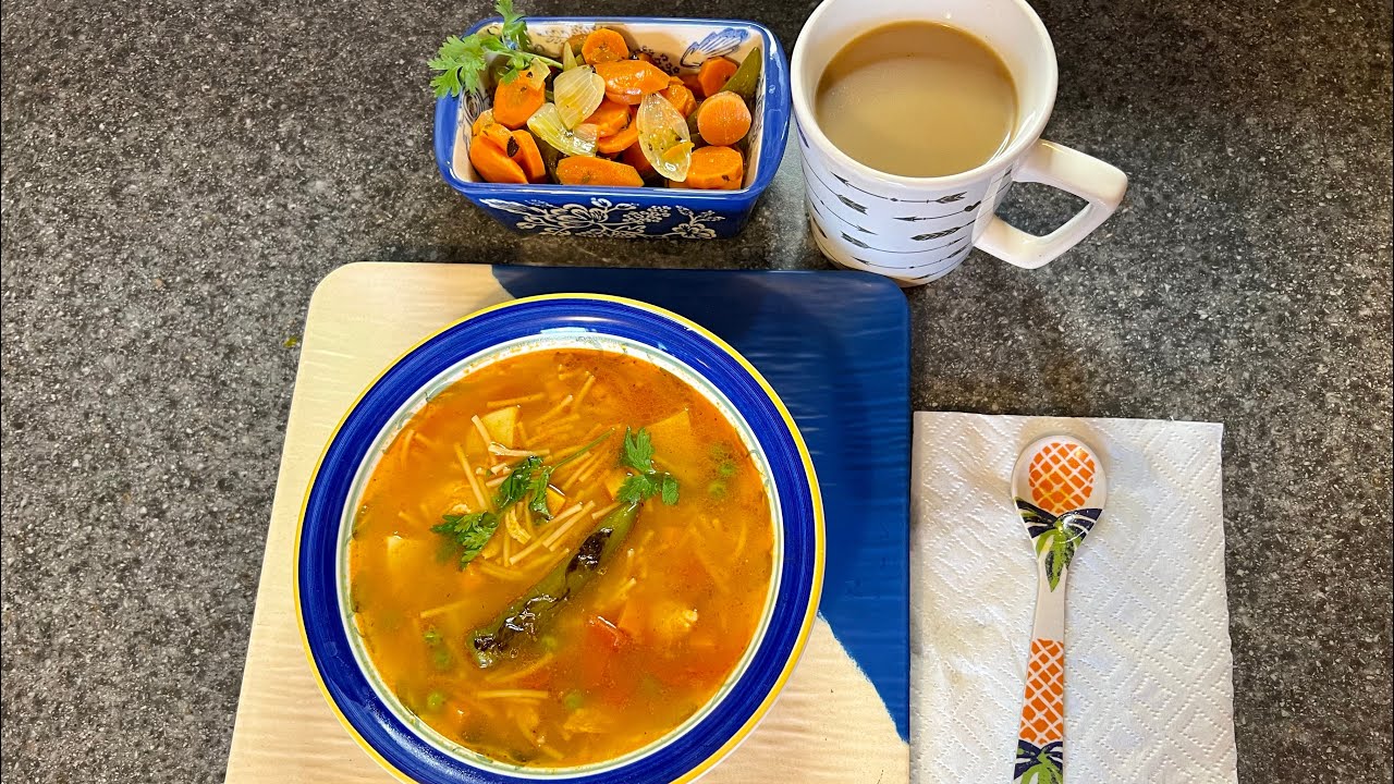 Sopa de Fideo y Café