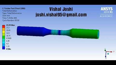 Torsion Test (Steel Specimen) || ANSYS Workbench