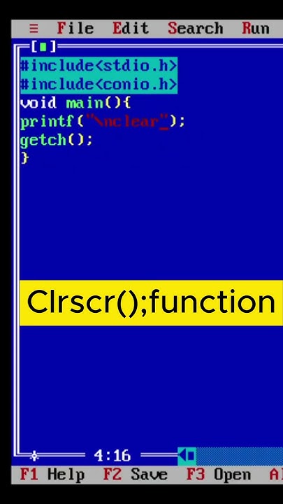 use of clrscr(); function | C Programming Tutorial #viralvideo #shorts ...