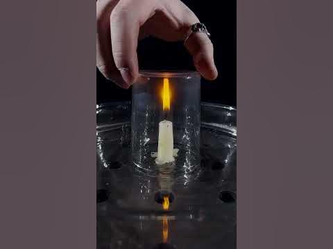 Школьный опыт "свеча в стакане" - YouTube