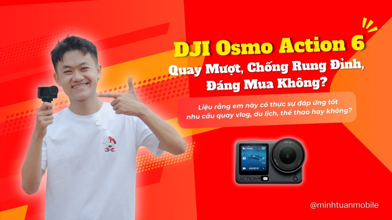 🎥 Review DJI Osmo Action 6 Standard Combo: Quay Mượt, Chống Rung Đỉnh, Đáng Mua Không? — Video review, click xem trên YouTube