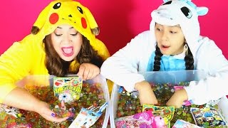 ORBEEZ CHALLENGE! Pikachu Vs Unicorn|B2cutecupcakes