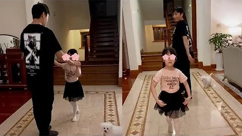 秦昊与女儿跳舞，6岁米粒舞姿优雅像公主，豪宅意外曝光富丽堂皇 - 天天要闻