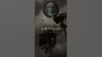 وَهِىَ تَجْرِى بِهِمْ فِى مَوْجٍۢ كَٱلْجِبَالِ ¦ القارئ الشيخ محمد صديق المنشاوي ¦ سورة هود