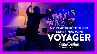 VOYAGER // My reaction to their EUROVISION SONG CONTEST Semi-Final 2 Victory