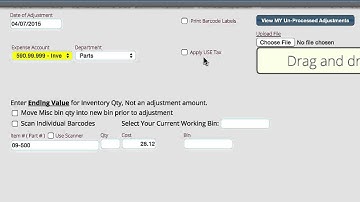Adjusting Inventory in Lizzy