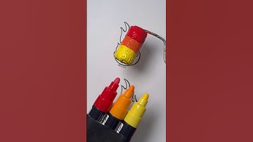 Flame with Acrylics vs Paint Markers! 🔥 || What’s your Fav? 🤩 #easyart