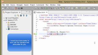 Aptana setup video