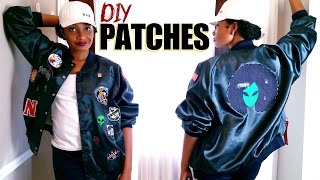 HOW TO MAKE IRON-ON PATCHES + My Afro Alien Bomber Jacket | BlueprintDIY