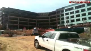 Construction worker rushed to hospital after fall