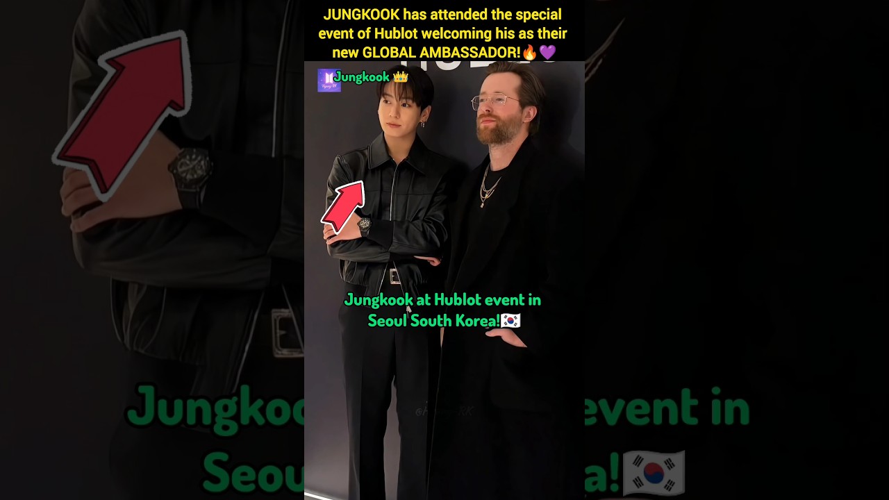 Jungkook always slay in black😭attended the special event of Hublot🔥 