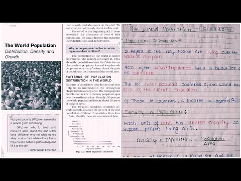 Class 12 Geography Notes Chapter 2 The World Population.