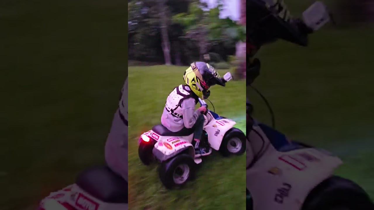 Suzuki LT 50 Quadriciclo com as Luzes prontas! Acelerando muito! Quad Runner With Lights