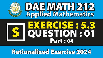 DAE MATH 212 Chapter no 5 Exercise no 5.3 Question no 1 Part no 4