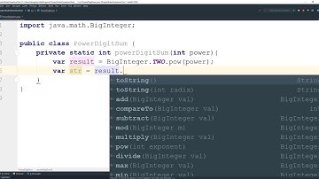 Project Euler problem 16 : Power digit sum