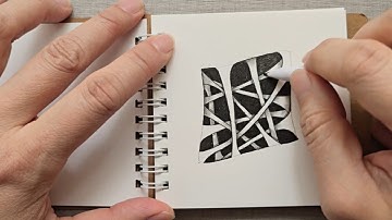 2025 #禪繞基本圖様 day 06 #hollibaugh #立體公路 #禪繞21天 Easy Zentangle Patterns for Beginners #zentangle