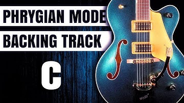 C PHRYGIAN backing track  rock jam track  78 bpm