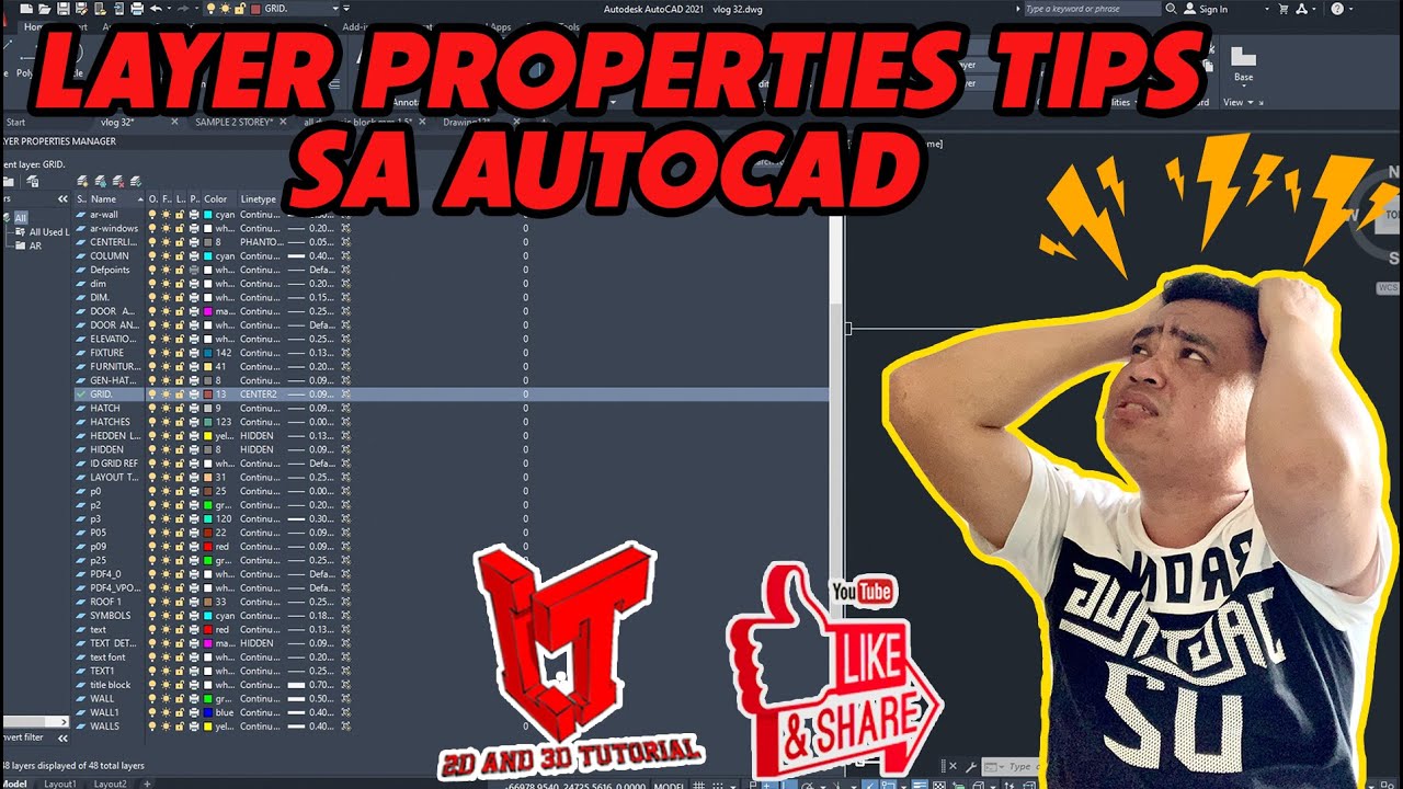 LAYER PROPERTIES TIPS SA AUTOCAD - YouTube